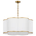 Myhouse Lighting Quorum - 8228-6-47 - Six Light Pendant - Belinder - Non-Lacquered Brass