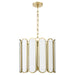 Myhouse Lighting Quorum - 824-4-80 - Four Light Pendant - Belleview - Aged Brass