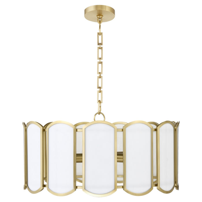 Myhouse Lighting Quorum - 824-5-80 - Five Light Pendant - Belleview - Aged Brass