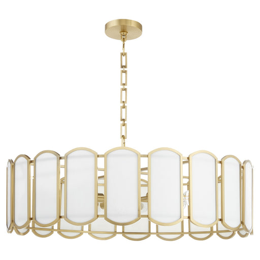 Myhouse Lighting Quorum - 824-8-80 - Eight Light Pendant - Belleview - Aged Brass