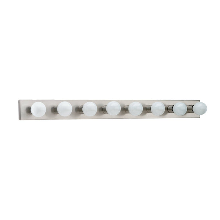 Myhouse Lighting Generation Lighting - 4740-98 - Eight Light Wall / Bath - Center Stage - Brushed Stainless