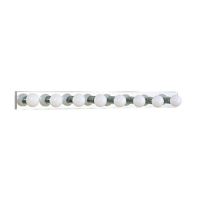 Myhouse Lighting Generation Lighting - 4740-05 - Eight Light Wall / Bath - Center Stage - Chrome