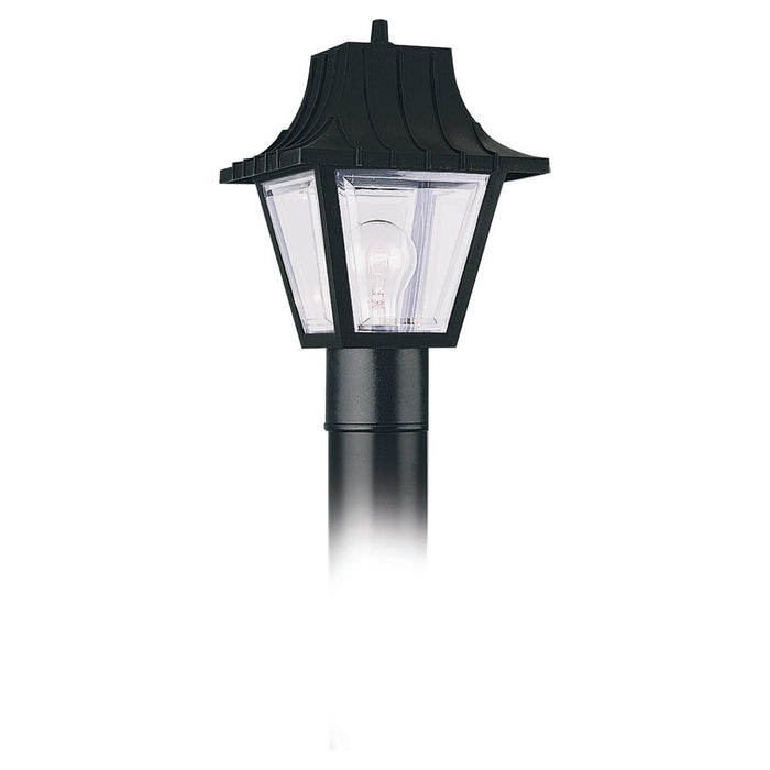 Myhouse Lighting Generation Lighting - 8275-32 - One Light Outdoor Post Lantern - Polycarbonate Outdoor - Black