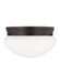 Myhouse Lighting Generation Lighting - 5328-710 - Two Light Flush Mount - Webster - Bronze