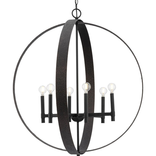 Myhouse Lighting Progress Lighting - P400392-31M - Six Light Chandelier - Allegheny - Matte Black