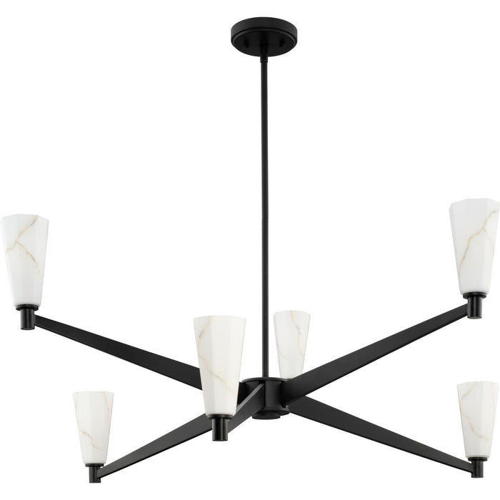 Myhouse Lighting Progress Lighting - P400395-31M - Six Light Chandelier - Tosca - Matte Black