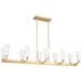 Myhouse Lighting Progress Lighting - P400396-109 - Ten Light Linear Chandelier - Tosca - Brushed Bronze