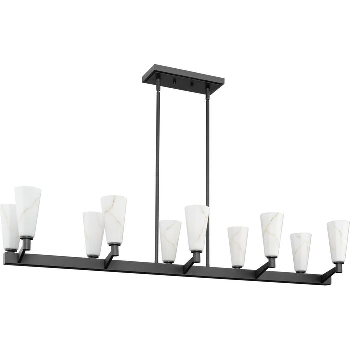 Myhouse Lighting Progress Lighting - P400396-31M - Ten Light Linear Chandelier - Tosca - Matte Black