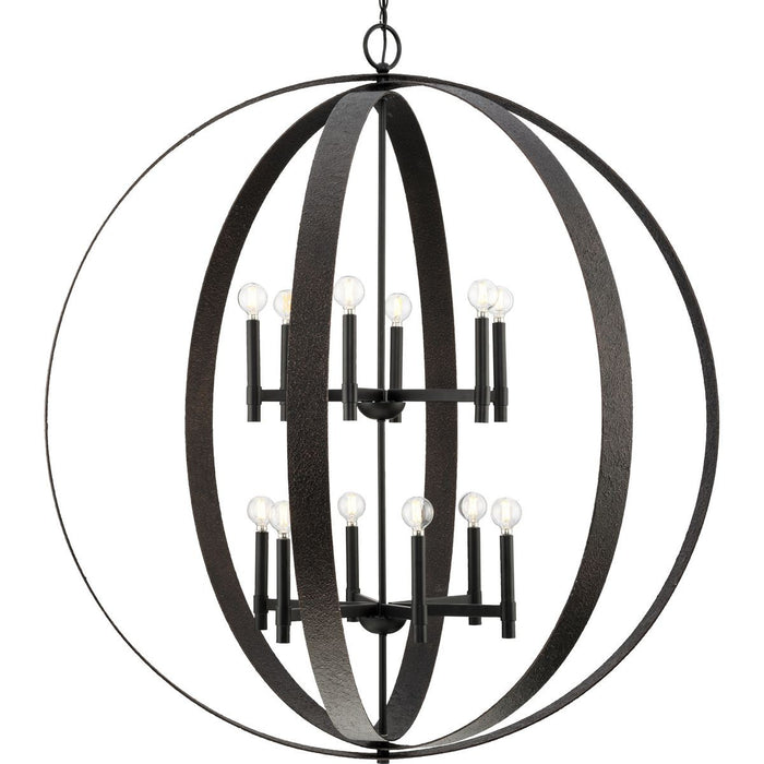 Myhouse Lighting Progress Lighting - P400409-31M - 12 Light Chandelier - Allegheny - Matte Black