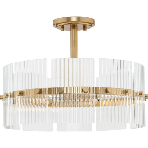 Myhouse Lighting Progress Lighting - P500456-205 - Four Light Pendant - Seville - Soft Gold