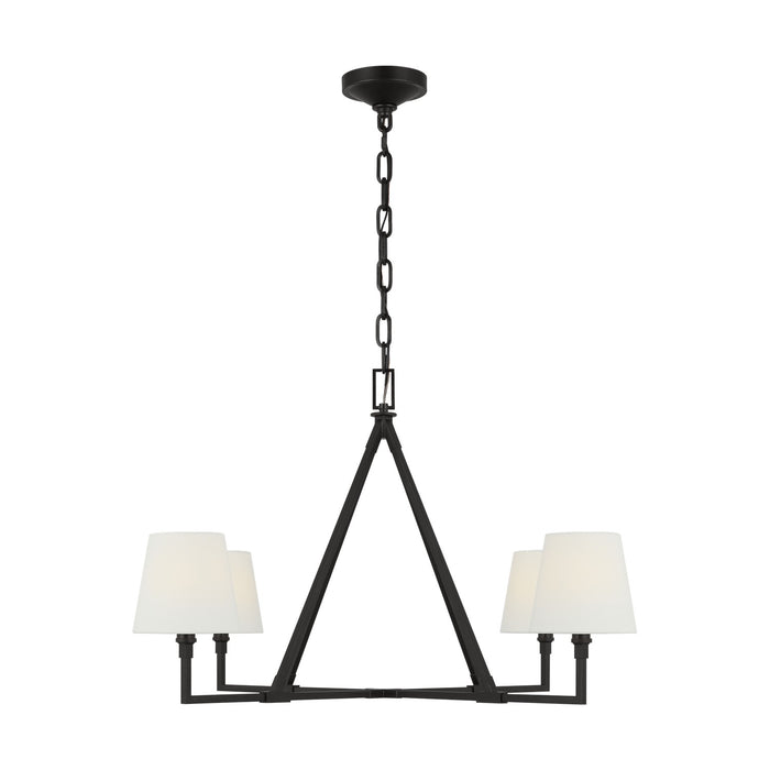 Myhouse Lighting Visual Comfort Studio - CC1724AI - Four Light Chandelier - Perth - Aged Iron