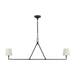 Myhouse Lighting Visual Comfort Studio - CC1732AI - Two Light Linear Chandelier - Perth - Aged Iron