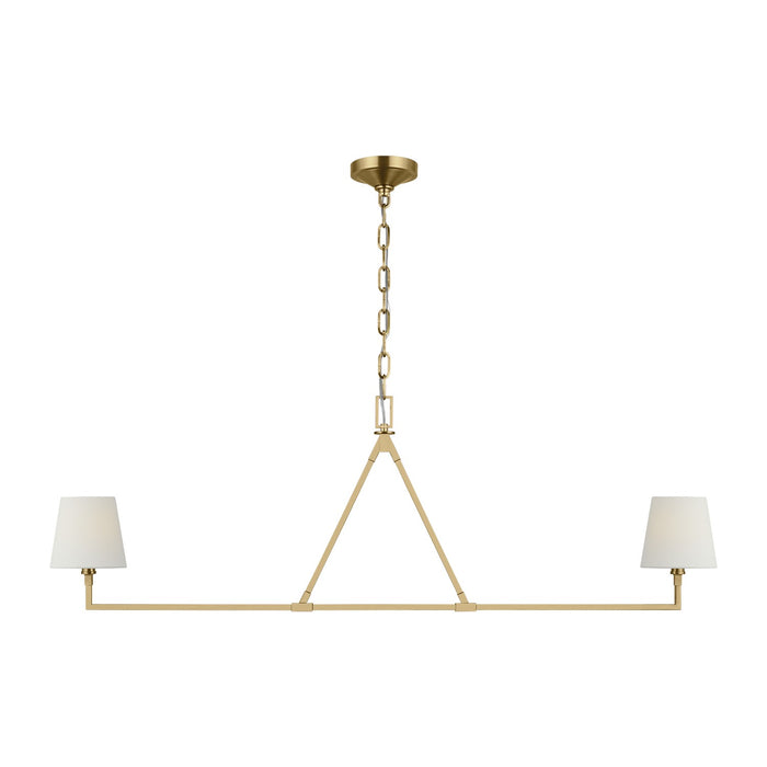 Myhouse Lighting Visual Comfort Studio - CC1732BBS - Two Light Linear Chandelier - Perth - Burnished Brass