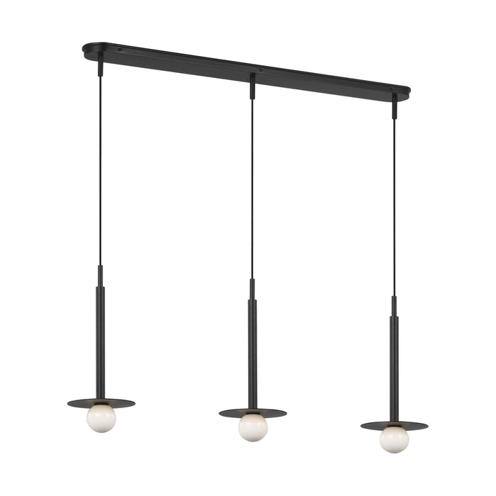 Myhouse Lighting Visual Comfort Studio - KC1143MBK - Three Light Linear Pendant - Nodes - Midnight Black