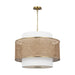 Myhouse Lighting Visual Comfort Studio - KSP1043BBSBRTN - Three Light Pendant - Sawyer - Blonde Rattan