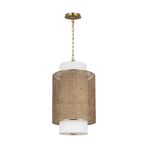 Myhouse Lighting Visual Comfort Studio - KSP1171BBSBRTN - One Light Pendant - Sawyer - Blonde Rattan