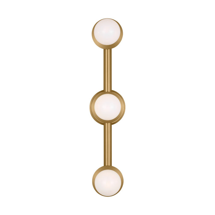 Myhouse Lighting Visual Comfort Studio - KWL1173BBS - Three Light Vanity - Nodes - Burnished Brass