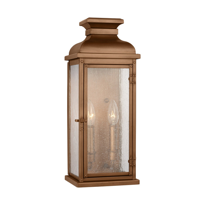 Myhouse Lighting Visual Comfort Studio - OL11101NCP - Two Light Wall Lantern - Pediment - Natural Copper