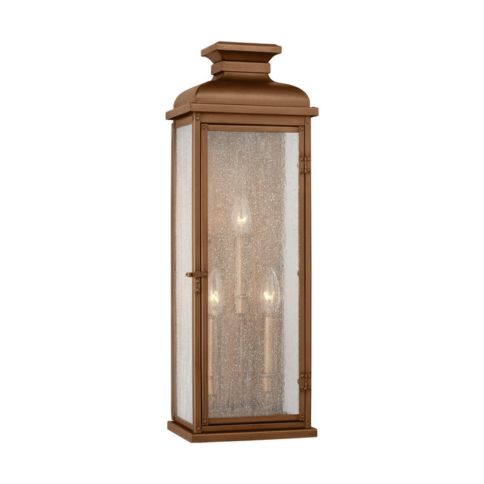 Myhouse Lighting Visual Comfort Studio - OL11102NCP - Three Light Wall Lantern - Pediment - Natural Copper