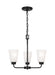 Myhouse Lighting Generation Lighting. - 3115203EN3-112 - Three Light Chandelier - Kerrville - Midnight Black