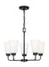 Myhouse Lighting Generation Lighting. - 3115205EN3-112 - Five Light Chandelier - Kerrville - Midnight Black