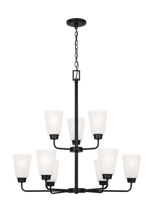 Myhouse Lighting Generation Lighting. - 3115209EN3-112 - Nine Light Chandelier - Kerrville - Midnight Black