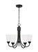 Myhouse Lighting Generation Lighting. - 3120205EN3-112 - Five Light Chandelier - Seville - Midnight Black