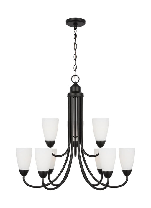 Myhouse Lighting Generation Lighting. - 3120209EN3-112 - Nine Light Chandelier - Seville - Midnight Black