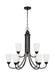 Myhouse Lighting Generation Lighting. - 3120209EN3-112 - Nine Light Chandelier - Seville - Midnight Black