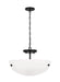 Myhouse Lighting Generation Lighting. - 7715202EN3-112 - Two Light Semi-Flush Convertible Pendant - Kerrville - Midnight Black