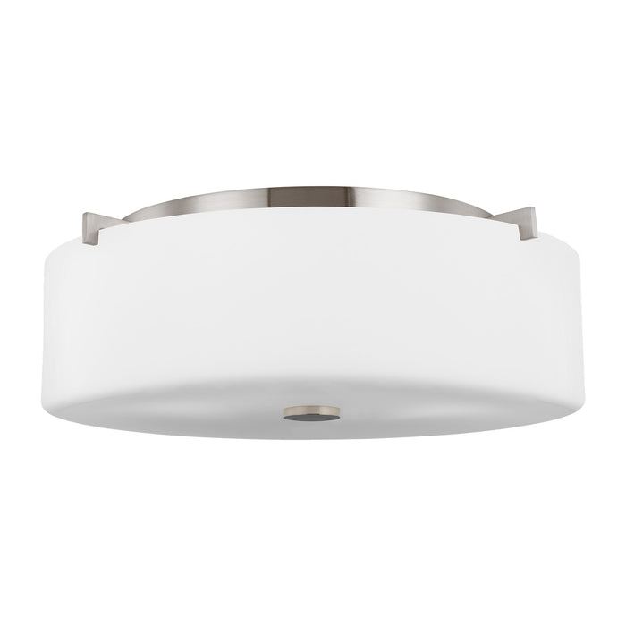 Myhouse Lighting Generation Lighting. - FM312EN3/BS - Three Light Flush Mount - Sunset Drive - Brushed Steel