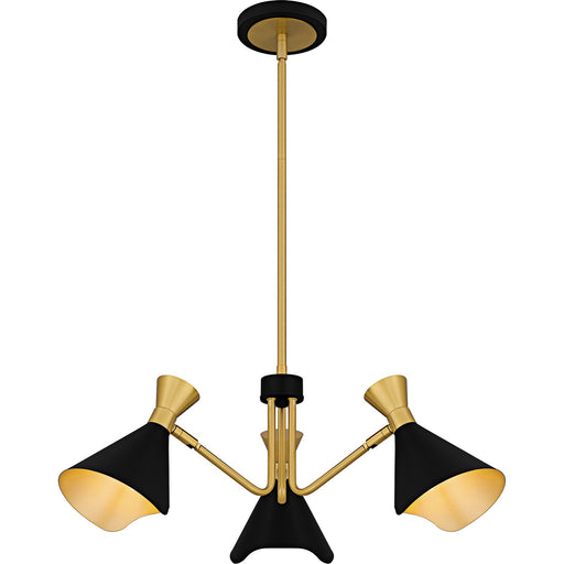 Myhouse Lighting Quoizel - ADN5026MBK - Three Light Chandelier - Arden - Matte Black