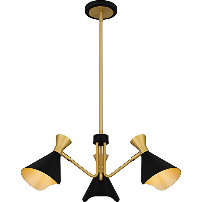 Myhouse Lighting Quoizel - ADN5026MBK - Three Light Chandelier - Arden - Matte Black