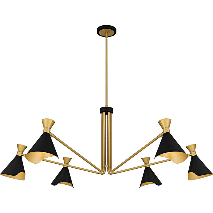 Myhouse Lighting Quoizel - ADN5052MBK - Six Light Chandelier - Arden - Matte Black