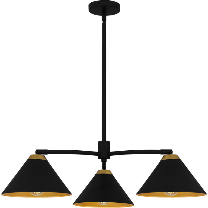 Myhouse Lighting Quoizel - ALS5032MBK - Three Light Chandelier - Alscott - Matte Black