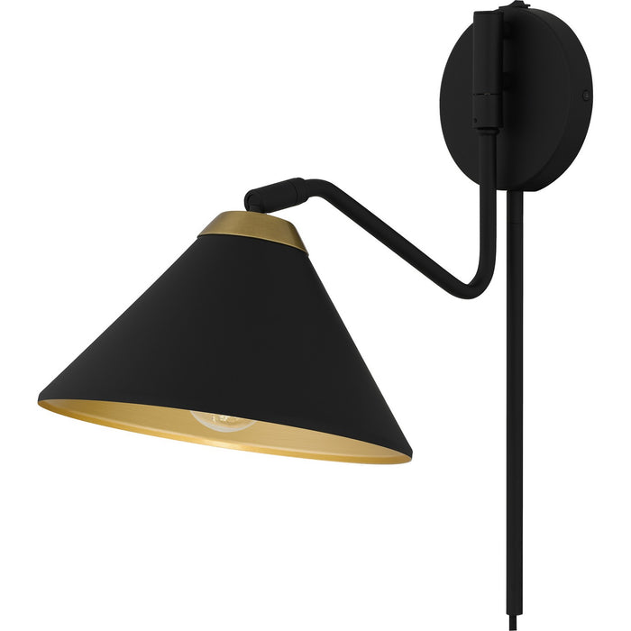 Myhouse Lighting Quoizel - ALS8810MBK - One Light Wall Sconce - Alscott - Matte Black