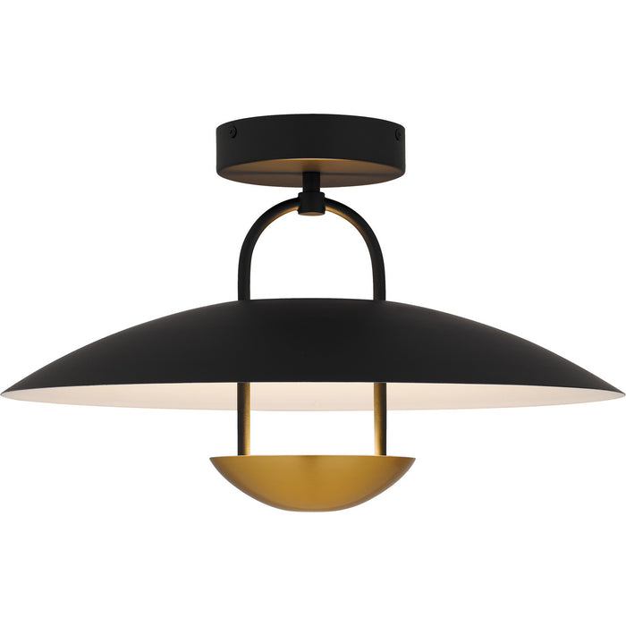 Myhouse Lighting Quoizel - BIN1718MBK - LED Semi-Flush Mount - Bingham - Matte Black