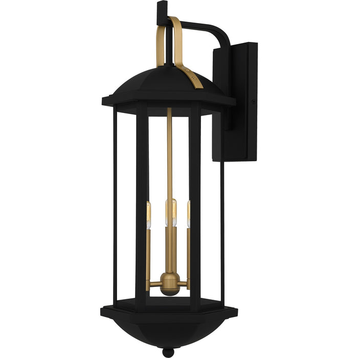 Myhouse Lighting Quoizel - CFD8410MBK - Three Light Outdoor Wall Lantern - Crestfield - Matte Black