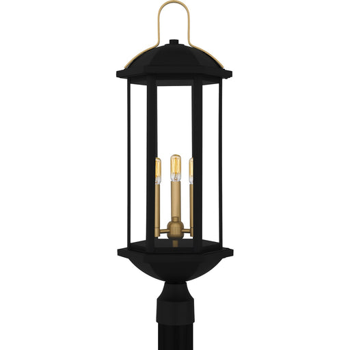 Myhouse Lighting Quoizel - CFD9010MBK - Three Light Outdoor Post Lantern - Crestfield - Matte Black