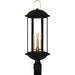 Myhouse Lighting Quoizel - CFD9010MBK - Three Light Outdoor Post Lantern - Crestfield - Matte Black