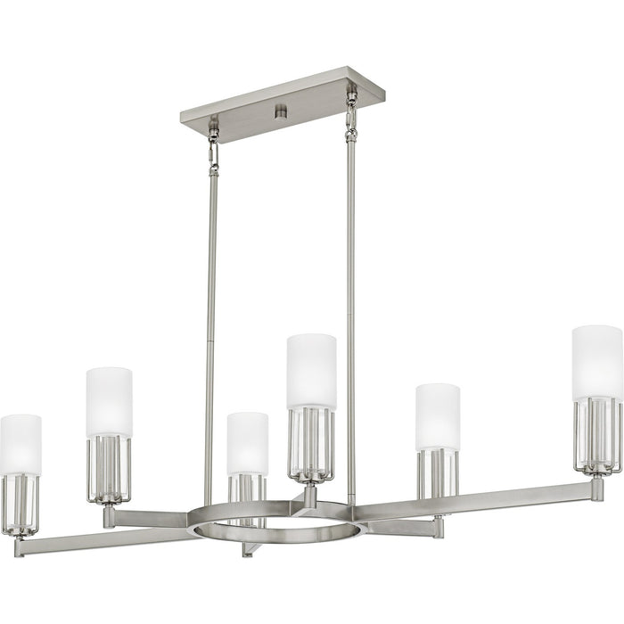 Myhouse Lighting Quoizel - CRZ648BN - Six Light Linear Chandelier - Cruz - Brushed Nickel