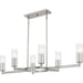 Myhouse Lighting Quoizel - CRZ648BN - Six Light Linear Chandelier - Cruz - Brushed Nickel