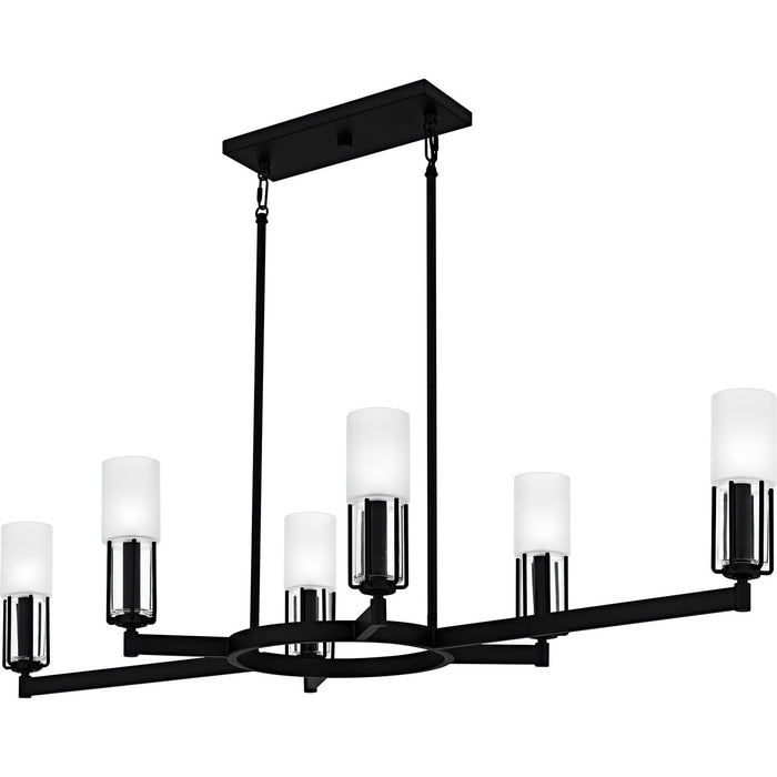 Myhouse Lighting Quoizel - CRZ648MBK - Six Light Linear Chandelier - Cruz - Matte Black