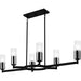 Myhouse Lighting Quoizel - CRZ648MBK - Six Light Linear Chandelier - Cruz - Matte Black