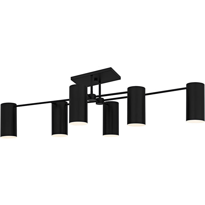Myhouse Lighting Quoizel - FLD1750MBK - Six Light Semi-Flush Mount - Foreland - Matte Black