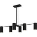 Myhouse Lighting Quoizel - FLD650MBK - Six Light Linear Chandelier - Foreland - Matte Black