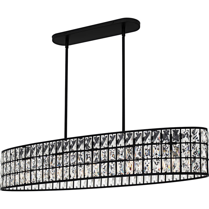 Myhouse Lighting Quoizel - GIB542MBK - Five Light Linear Chandelier - Gibson - Matte Black