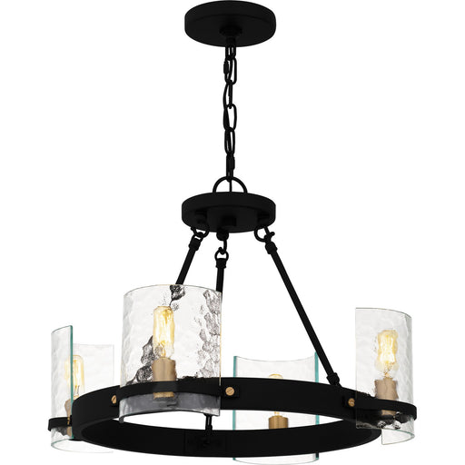 Myhouse Lighting Quoizel - GLC5020MBK - Four Light Chandelier - Gloucester - Matte Black