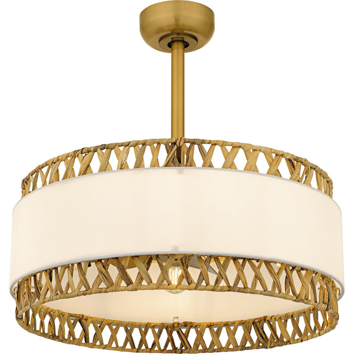 Myhouse Lighting Quoizel - KAT3124BRG - Four Light Fan Light - Kate - Brushed Gold