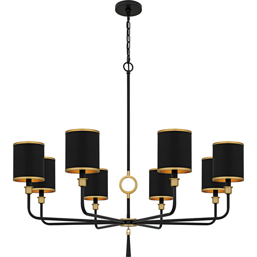 Myhouse Lighting Quoizel - LKY5040MBK - Eight Light Chandelier - Lockery - Matte Black